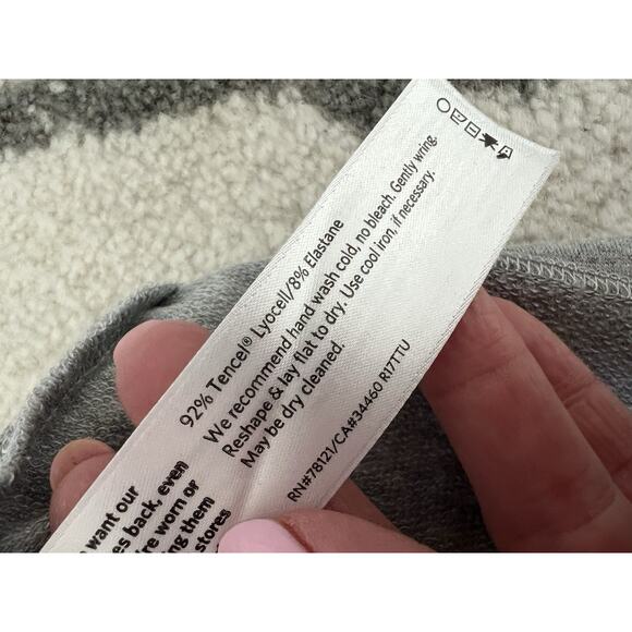 EILEEN FISHER Gray Tencel Jersey Funnel Neck Relaxed Midi Jumper Dress Sz L - Picture 9 of 12